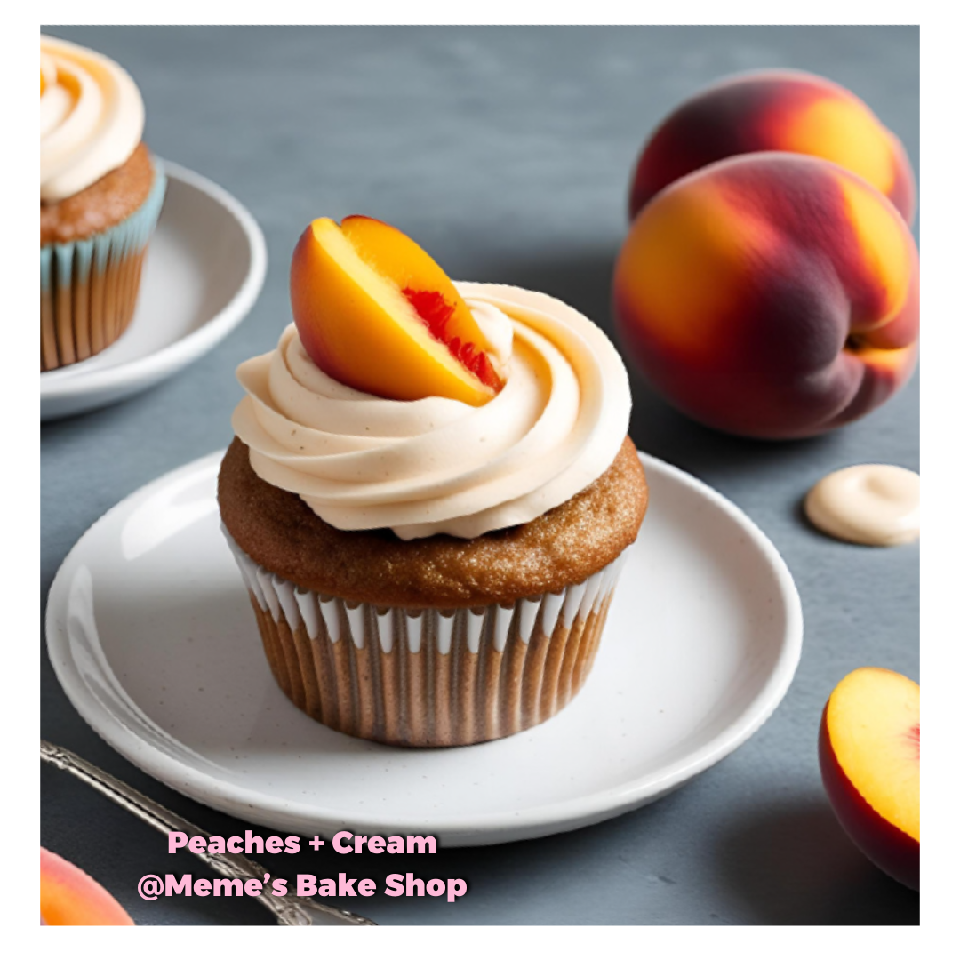 Peaches & Cream (6 Cupcakes)